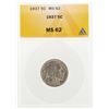 Image 1 : 1937 Buffalo Nickel Coin ANACS MS62