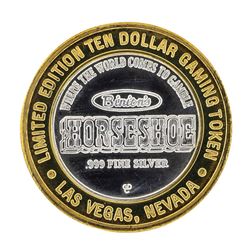 .999 Silver Binions Horseshoe $10 Casino Limited Edition Gaming Token