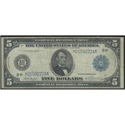 1914 $5 Large Size Federal Reserve Note