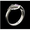 Image 4 : 14KT White Gold 0.50ct Amethyst Ring