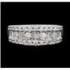 Image 2 : 18KT White Gold 1.04ctw Diamond Ring