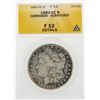 Image 1 : 1882-CC $1 Morgan Silver Dollar Coin Corroded Scratched ANACS F12 Details