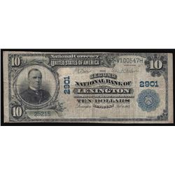 1902 $10 The Second National Bank of Lexington, KY National Currency Note