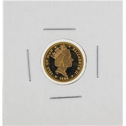 1986 1/10 oz Angel Isle of Man Gold Coin