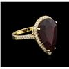 Image 1 : 14KT Yellow Gold 13.98ct Ruby and Diamond Ring