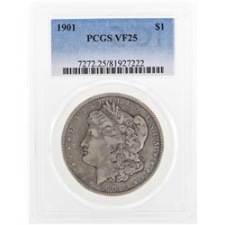 1901 $1 Morgan Silver Dollar Coin PCGS VF25