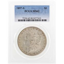 1897-S $1 Morgan Silver Dollar Coin PCGS MS62