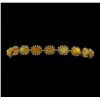 Image 1 : 14KT Yellow Gold 9.73ctw Opal and Diamond Bracelet