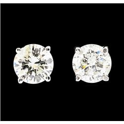 14KT White Gold 1.28ctw Diamond Earrings