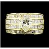 Image 1 : 14KT Yellow Gold 3.50ctw Diamond Ring