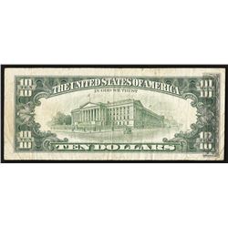 1988A $10 Federal Reserve Note ERROR Partial Offset