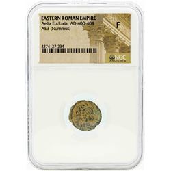 Eastern Roman Empire AD 400-404 Aelia Eudoxia AE3 Nummus Coin NGC F