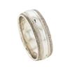 Image 2 : 14KT White Gold Mens Wedding Band