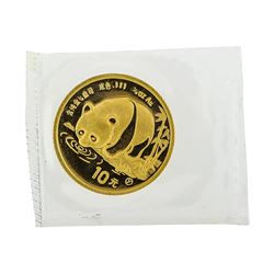 1987 China 1/10 oz. Panda 10 Yuan Gold Coin - Sealed