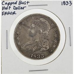 1833 Capped Bust Half Dollar Error Coin