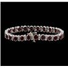 Image 2 : 14KT White Gold 13.18ctw Ruby and Diamond Bracelet
