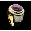 Image 4 : 14KT Yellow Gold 17.09ct Star Ruby and Diamond Ring