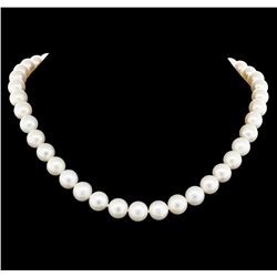 14KT White Gold 9mm Cultured Freshwater Pearl Necklace