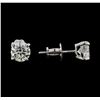 Image 2 : 14KT White Gold 0.50ctw Diamond Earrings