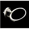 Image 3 : 14KT White Gold 5.31ctw Black Diamond Ring
