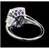 Image 3 : 18KT White Gold 4.28ct Tanzanite and Diamond Ring