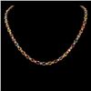 14K Gold 35.35ct Multi Color Sapphire 1.41ct Diamond Necklace