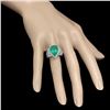 Image 3 : 14K Gold 4.55 Emerald 1.20 Diamond Ring