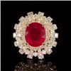 Image 1 : 14K Gold 9.39ct Ruby 3.93ct Diamond Ring