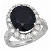 Image 1 : 14K Gold 7.81ct Sapphire 2.01ct Diamond Ring