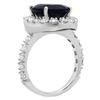 Image 2 : 14K Gold 7.81ct Sapphire 2.01ct Diamond Ring