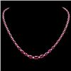Image 1 : 14K Gold 28.65ct Ruby & 1.65ct Diamond Necklace