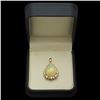 Image 2 : 14K Gold 10.78ct Opal 2.15ct Diamond Pendant
