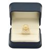 Image 4 : 14K Gold 12mm Pearl 0.77cts Diamond Ring
