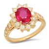 Image 1 : 14K Gold 2.37ct Ruby 1.12cts Diamond Ring