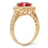 Image 2 : 14K Gold 2.37ct Ruby 1.12cts Diamond Ring