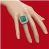 Image 3 : 14K Gold 19.12 Emerald 2.75 Diamond Ring