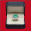Image 4 : 14K Gold 19.12 Emerald 2.75 Diamond Ring