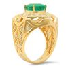 Image 2 : 14K Gold 4.89ct Emerald 1.08cts Diamond Ring