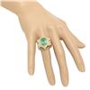 Image 3 : 14K Gold 4.89ct Emerald 1.08cts Diamond Ring