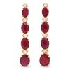 Image 1 : 14K Gold 9.72ct Ruby 0.37cts Diamond Earrings