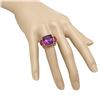 Image 3 : 14K Gold 12.32ct Amethyst 3.64ct Ruby Ring