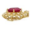 Image 2 : 14K Gold 4.98ct Ruby 0.74ct Diamond Pendant