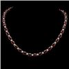 Image 1 : 14K Gold 61.41ct Ruby & 2.21ct Diamond Necklace