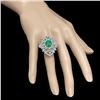 Image 3 : 18K Gold 3.11 Emerald 3.22 Diamond Ring