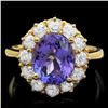 14k Gold 4.00ct Tanzanite 1.00ct Diamond Ring