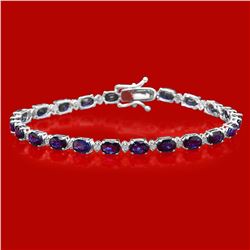 14k Gold 12.37ct Sapphire 0.50ct Diamond Bracelet