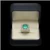 Image 3 : 14K Gold 8.93ct Emerald 2.31ct Diamond Ring