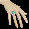 Image 4 : 14K Gold 8.93ct Emerald 2.31ct Diamond Ring