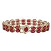Image 1 : 14K Gold 48.34ct Ruby 0.42ct Diamond Bracelet