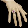 Image 3 : 14K Gold 2.95ct Ruby & 2.20ct Diamond Ring